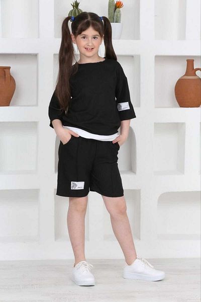 tanmodam Girl's Shorts Suit Black