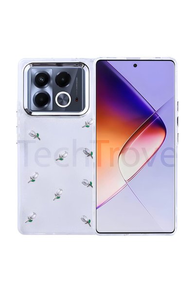 TechTrove Infinix Note 40 4g Case Airbag Design Silvery Transparent Cover