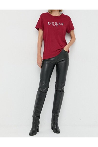 Guess GUESS ES SS GUESS 1981 ROL women's t-shirt red