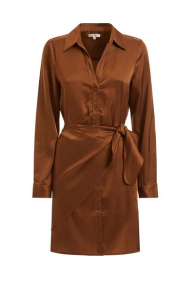 Guess GUESS ES LS ALYA DRESS women's dress brown