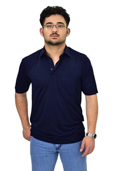 Raymons Ανδρικό μπλουζάκι με πέτο πουκάμισο μεγάλου μεγέθους T6065 BGL-ST04540