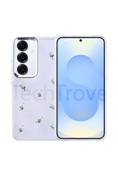 TechTrove Samsung Galaxy S25 Plus Case Airbag Design Silvery Transparent Cover