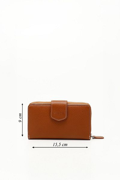 GÖNDERİ(R) TABAYA MINK Genuine Leather Women's Wallet 06246