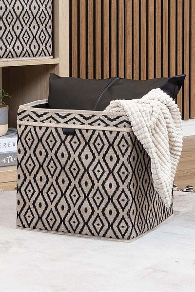 Hesaplı Kasa Bohe Shelf Organizer, Organizer Multi-Purpose Box, 30 X 30 X 30 Cm, 27 Liters