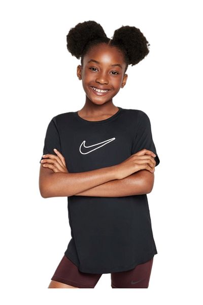Nike One Fitted for girls t-shirt black