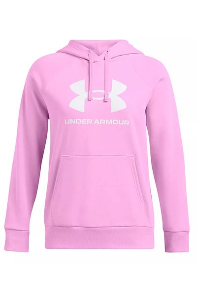 Under Armour UA Rival Fleece Big Logo Hdy Womens Sweatshirt Pink