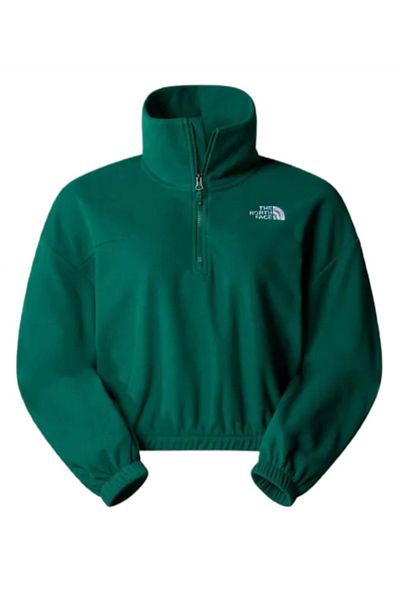 THE NORTH FACE W 100 GLACIER HALF ZIP women's fleece green