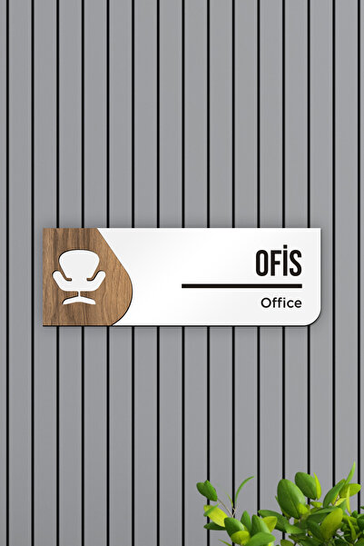 AHWART Ofis Oda Kapı İsimliği Yönlendirme Tabelası Levhası Kişiselleştirilebilir