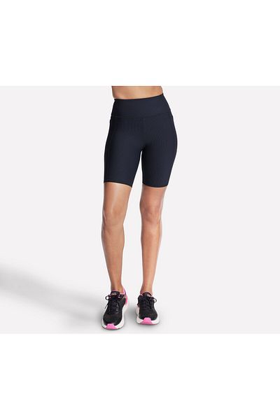SKECHERS GOFLEX RIB HW 8 BIKE SHORT women's shorts black