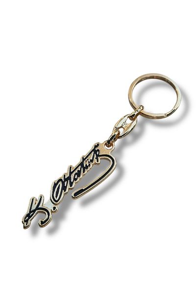 The Simu Ataturk Signed Metal Keychain