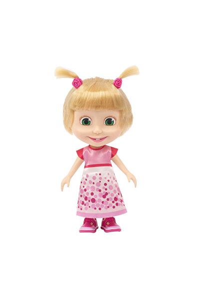 Maşa ve Koca Ayı Masha ile Koca Ayı 23 cm Doğum Günü Bebeği MHA41000-1