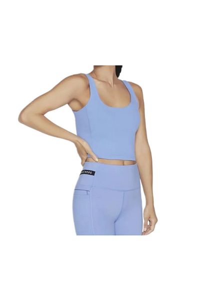 SKECHERS Tricou dama GOFLEX JOY LONGLINE albastru