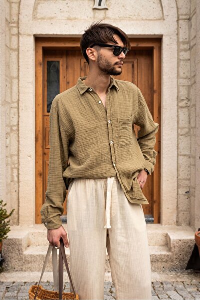 no7man Mikonos Khaki Shirt