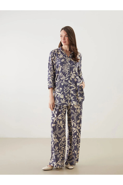 LC Waikiki Lcw grace mixed patterned women's pants with elastic waist