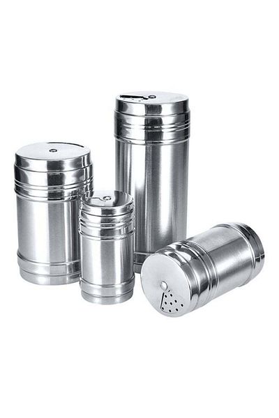 ALMUFARREJ 4-Piece Spice Jar Set Silver