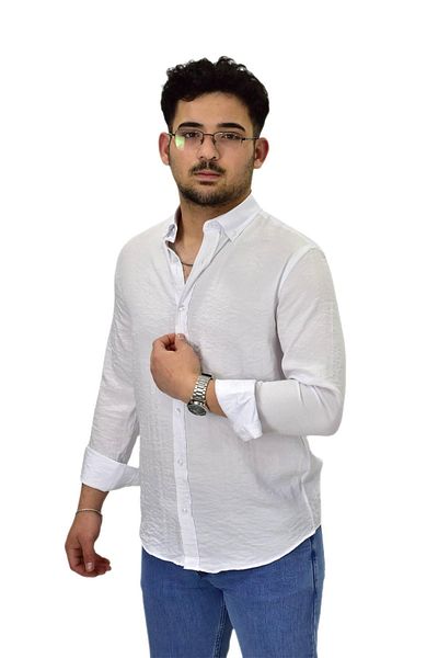 Raymons Ανδρικό μακρυμάνικο πουκάμισο Silim Fit G5033 BGL-ST04492