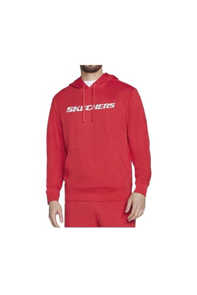 SKECHERS SKECHERS STRIKETHROUGH HOODIE men's sweatshirt red