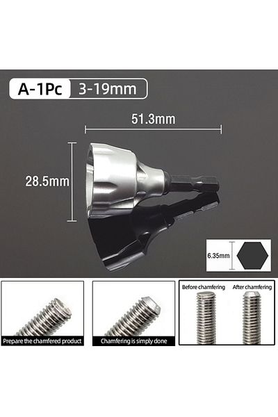 Choice A-1pc 3-19mm 3-19mm Deburring External Chamfer Tool Stainless Steel Metal Drilling Tool Remove Burr