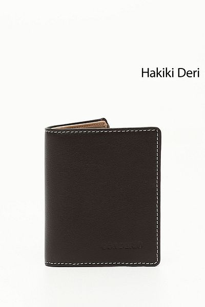 GÖNDERİ(R) Мъжки портфейл от КАФЯВА НОРКА GON от естествена кожа 06753