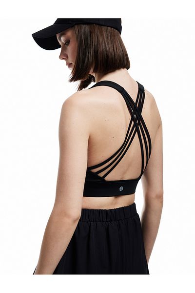 Koton U Neck Back Detailed Cross Strap Sports Bra