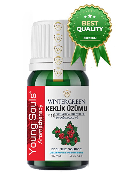 YOUNG SOULS Aromatherapy Wintergreen Essential Oil Keklik Üzümü Uçucu Yağ 10 Ml