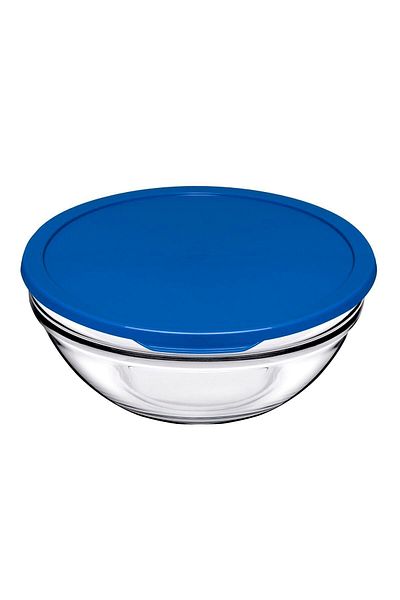 Hanedanev Blue Lid 53583 Glass Storage Container for Chef Large Size 2500Cc