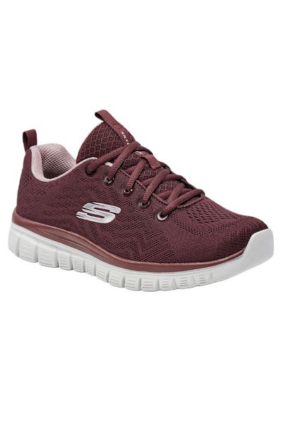 SKECHERS SKECHERS GRACEFUL GET CONNECTED women's sneakers burgundy
