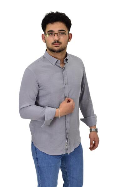 Raymons Чоловіча спортивна сорочка з довгими рукавами Silim Fit G5033 BGL-ST04492