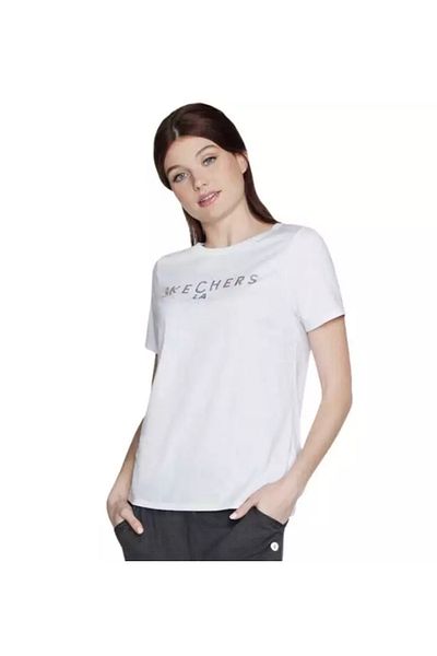 SKECHERS SHINE TEE women's t-shirt white