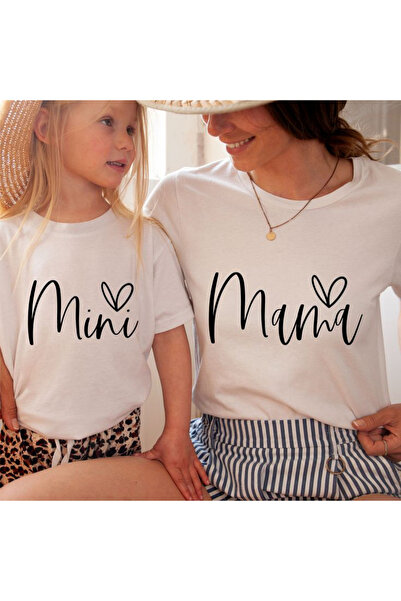 macklin Тениска с щампа „Мама и мини“ за майка и дъщеря (един продукт, може д...