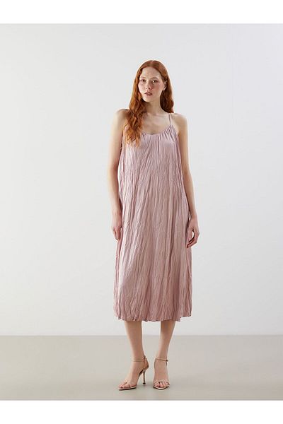 LC Waikiki V-Neck Satin Women's Dress