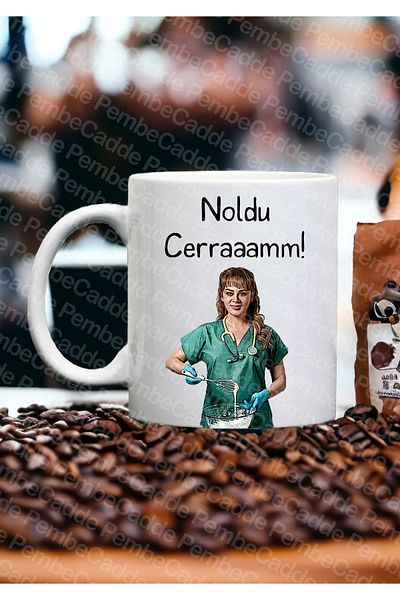 PembeCadde Spring Series Noldu Cerram Printed Quality Porcelain Mug Cup 1stClass Quality