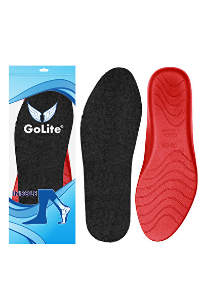 GoLite Sıcak Tutan Siyah Keçe Tabanlık, Yün Keçe Ayakkabı Iç Tabanı, Kışlık A...