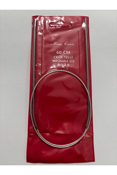 BEİLYS COSMETİCS & ACCESSORY Čelična žica za pecanje, ražanj 3 mm, titan, 60 cm