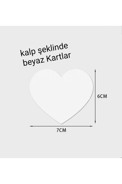 baskıtek Heart Note Paper White, 50 Pack