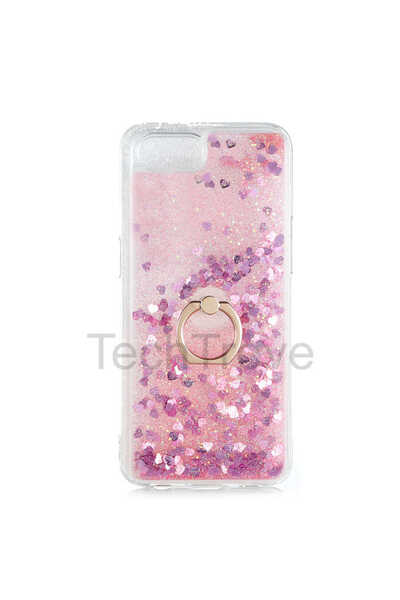 TechTrove Realme C2 Kılıf Simli Sıvılı Tasarım Kamera Koruma Çıkıntılı Yüzükl...