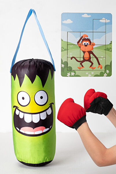 kyspor Çocuklar İçin Eğlenceli Boks Seti + Sürpriz Puzzle