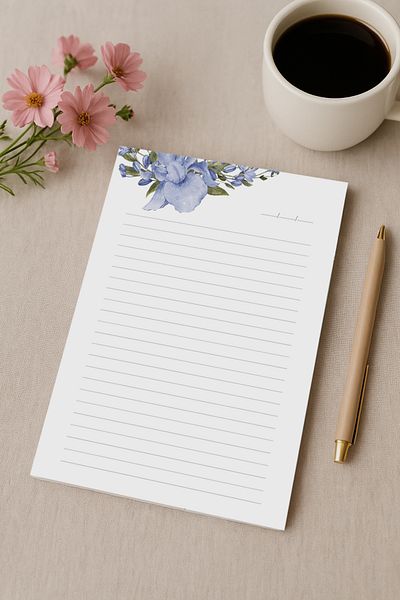 inkglo Bloc de note A5 cu model floral 15x21cm Bloc de note cu linii cu model colorat
