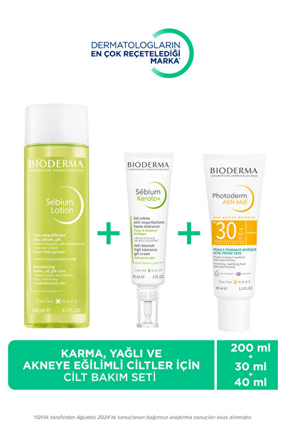 Bioderma Sebium Karma, Yağlı Ve Akneye Eğilimli Ciltler Karşıtı Photoderm Cilt Bakım Seti