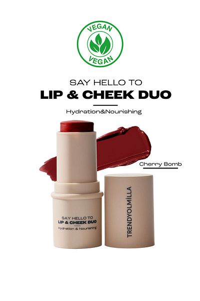 Trendyolmilla Beauty Mit Jojobaöl – Cherry Bomb Lip und Cheek mit farbigen Lippen und Wangen-Details TKZAW25LK00001