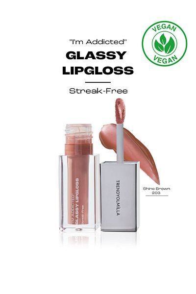 Trendyolmilla Beauty Nicht füllende, extrahelle Lipgloss Shine Brown-203 TKZAW25DP00000