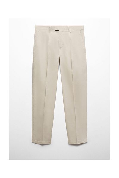 MANGO Beige Men's Trousers 77010571