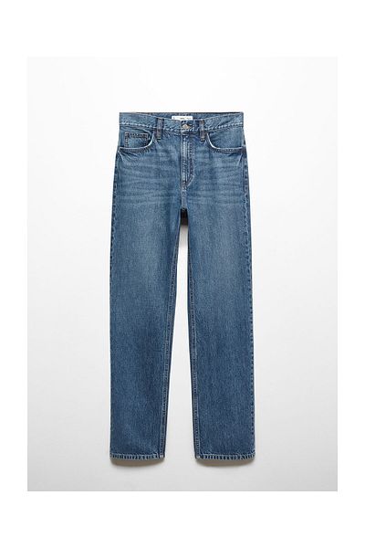 MANGO Woman Mid-rise straight jeans