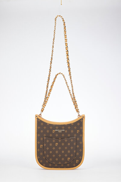 Pierre Cardin Coffee Monogram Women's Shoulder Bag