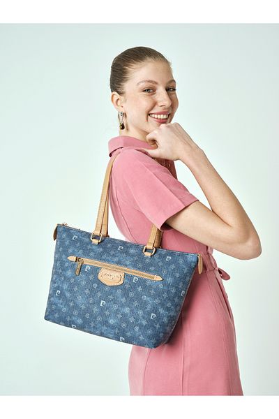 Pierre Cardin Geantă de umăr pentru femei cu monogramă albastru închis 05PO25Y2045