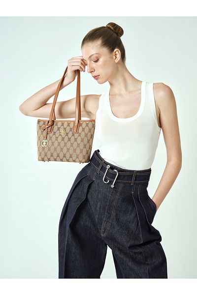 Pierre Cardin Καφέ γυναικεία τσάντα ώμου 05PO25Y2039