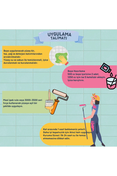 Rich SELFY DECOR ISLAK ZEMİN BOYASI 1250 CC EFES +5 ADET KATALİZÖR