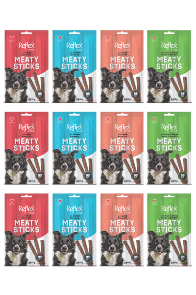Reflex Meaty Sticks Karışık Köpek Ödül Çubuğu  4 Çeşit 12'li Set