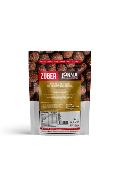 Züber Lokma Cocoa Bean Coated Nut Butter Fruit Ball 96 Gr X3 Pieces