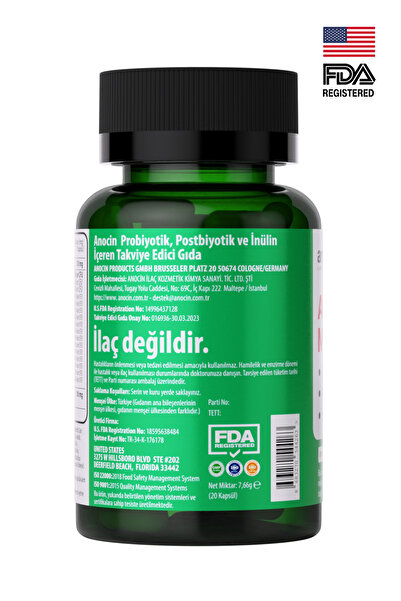 anocin Akkermansia Muciniphila Probiyotik + Prebiyotik + Postbiyotik + inulin . x6 kat daha çok akkermansia